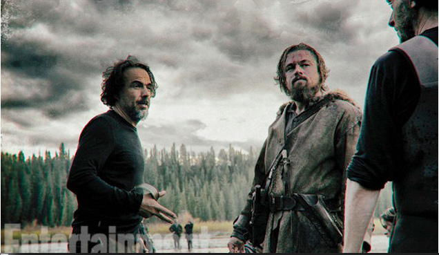 Alejandro González Iñárritu y Leo DiCaprio en el set.