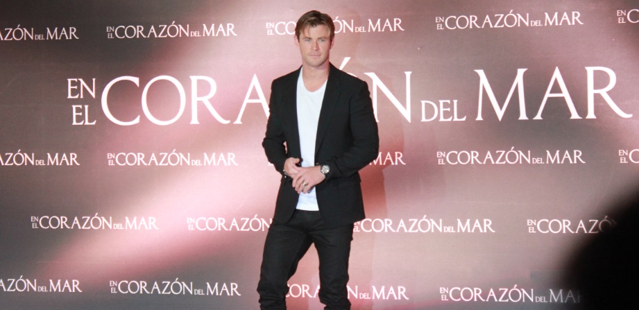 Chris Hemsworth en México, promocionando la cinta 'En El Corazón Del Mar'