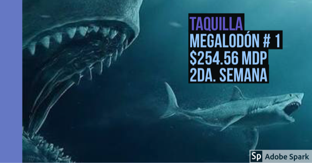 Megalodón, líder de taquilla